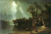 Albert Bierstadt Passing Storm over the Sierra Nevada oil painting on canvas